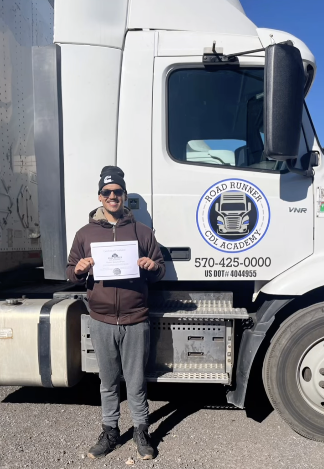 Gallery driver in truck